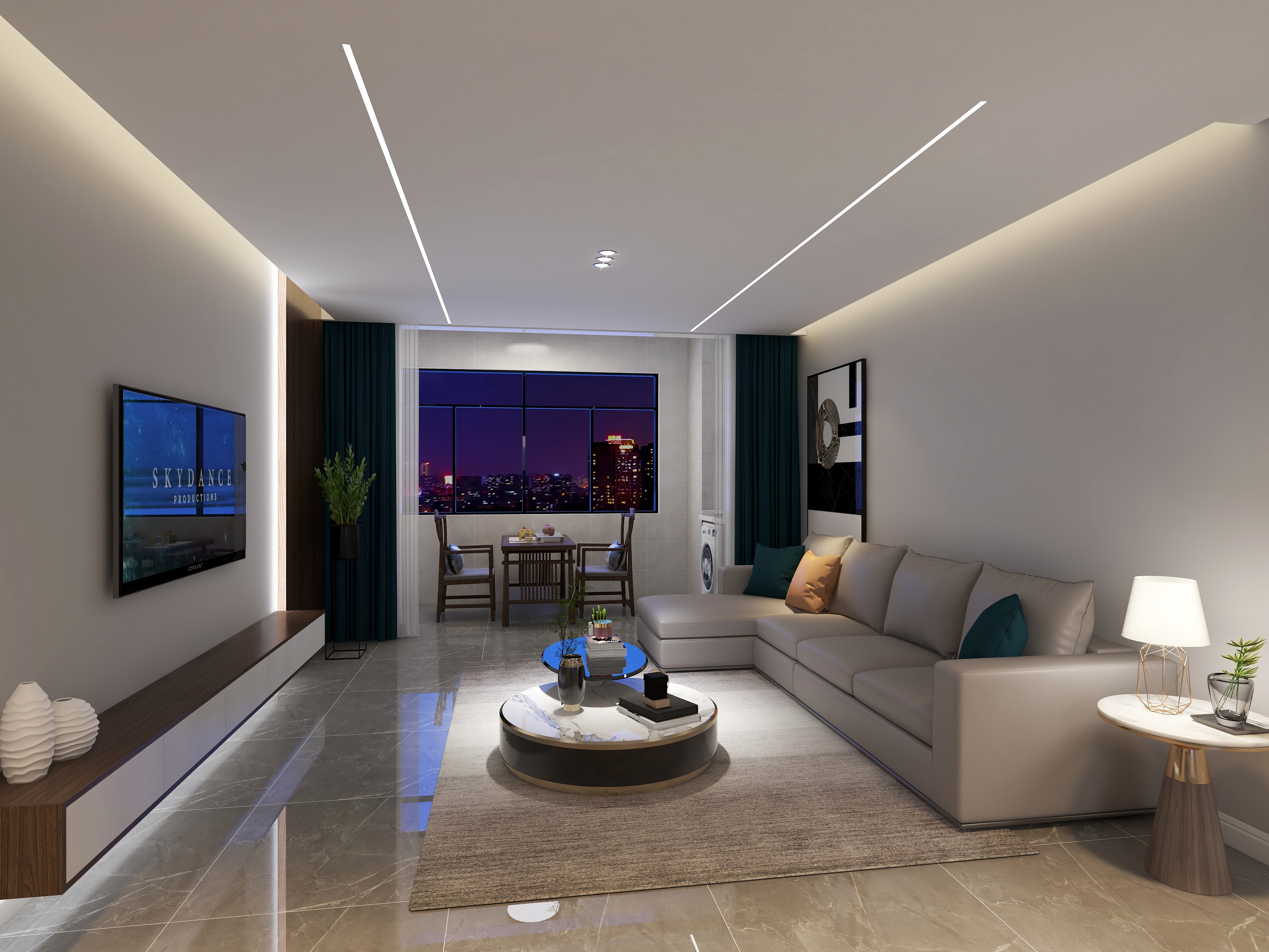 简美家装设计-夜晚+简约风格-装修设计方案