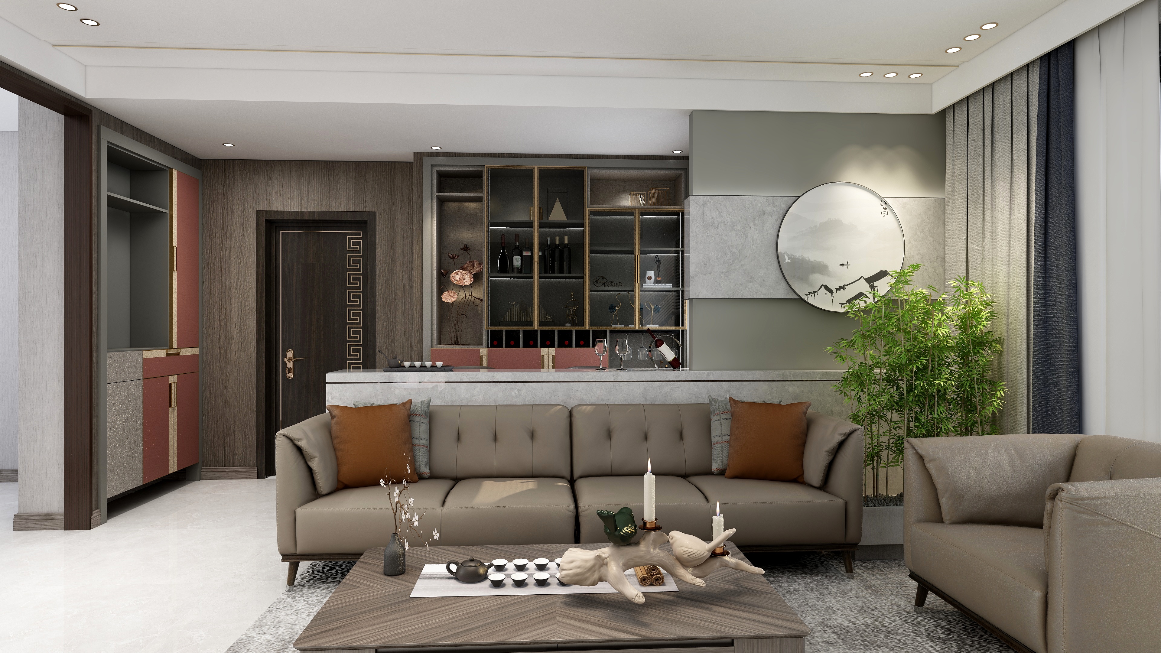 顾家全屋YqFs-海信天悦极简新中式装修效果图