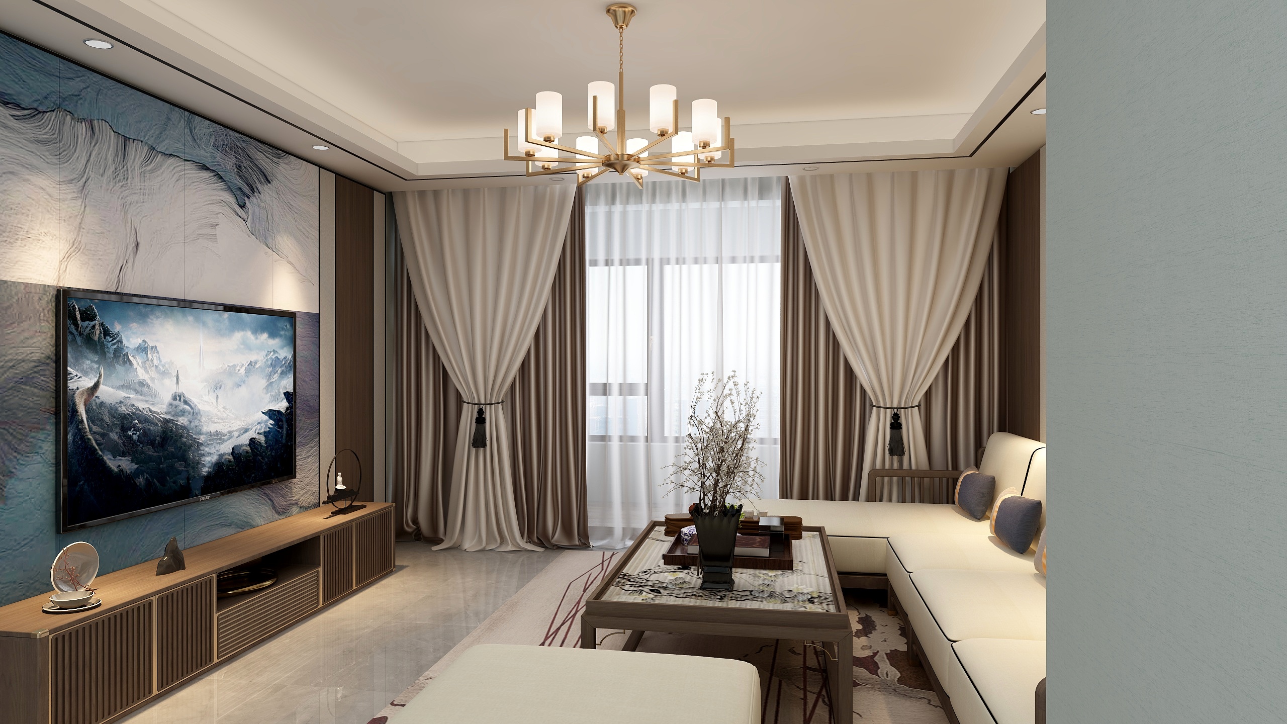 设计师鷶-紫馨花苑李女士新中式-副本-装修设计方案