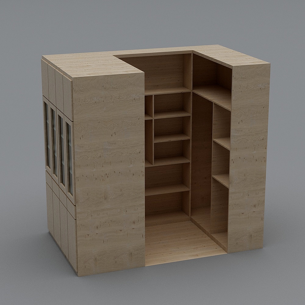 衣帽柜带展示柜