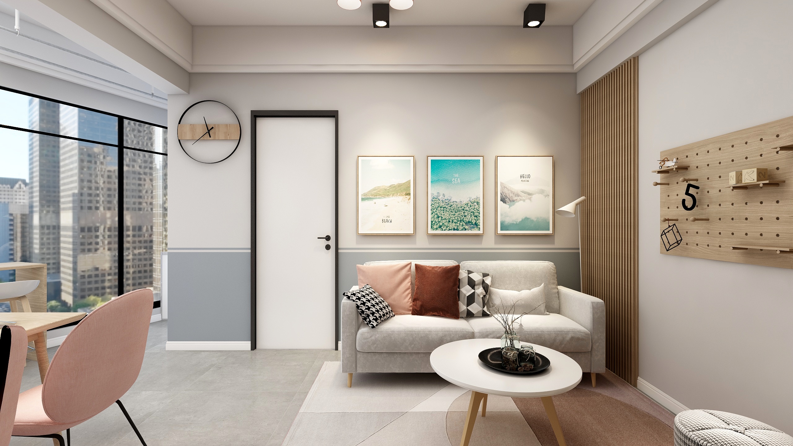 张煜强煜境设计-《yoyo》一56平米北欧清新小两房装修效果图