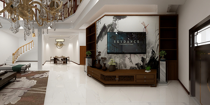 LikXdaXE-张官营别墅户型平面图一楼-装修设计方案