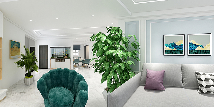 红方块子龙-蔚蓝家园4号楼1单元6楼_222-装修设计方案