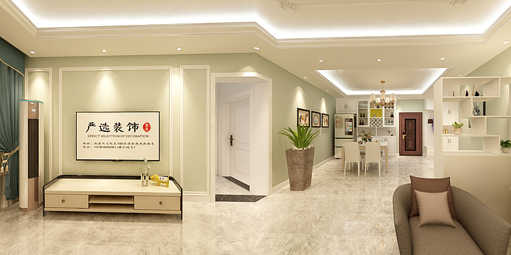 汝州严选透明装修-阳光瑞园1-1-702-简欧-装修设计方案