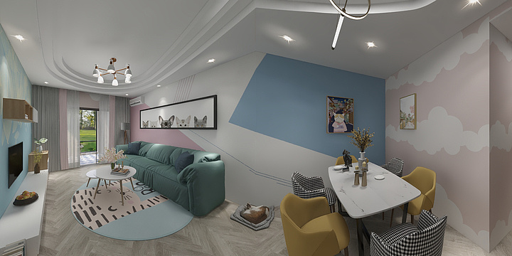 3D云设lemj-德信海德公园83.00㎡A2’3室2厅1卫1厨-装修设计方案