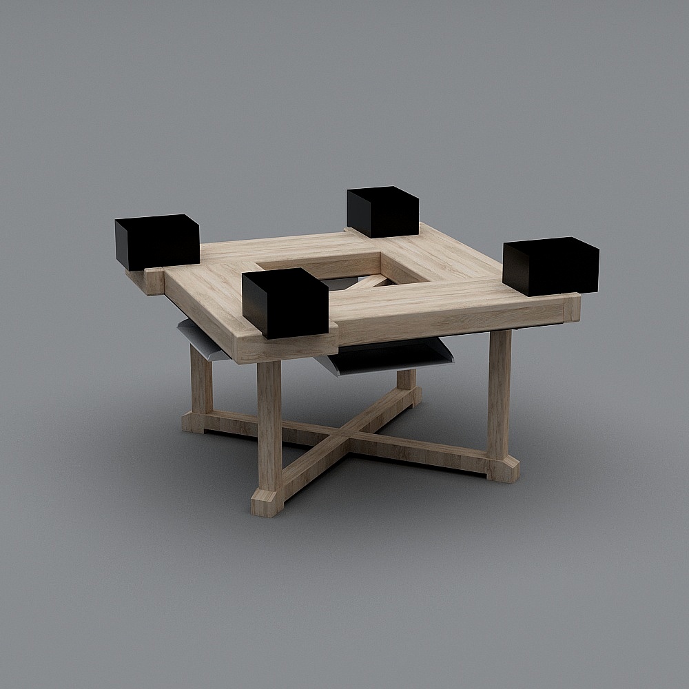 公装学校-课桌-43D模型