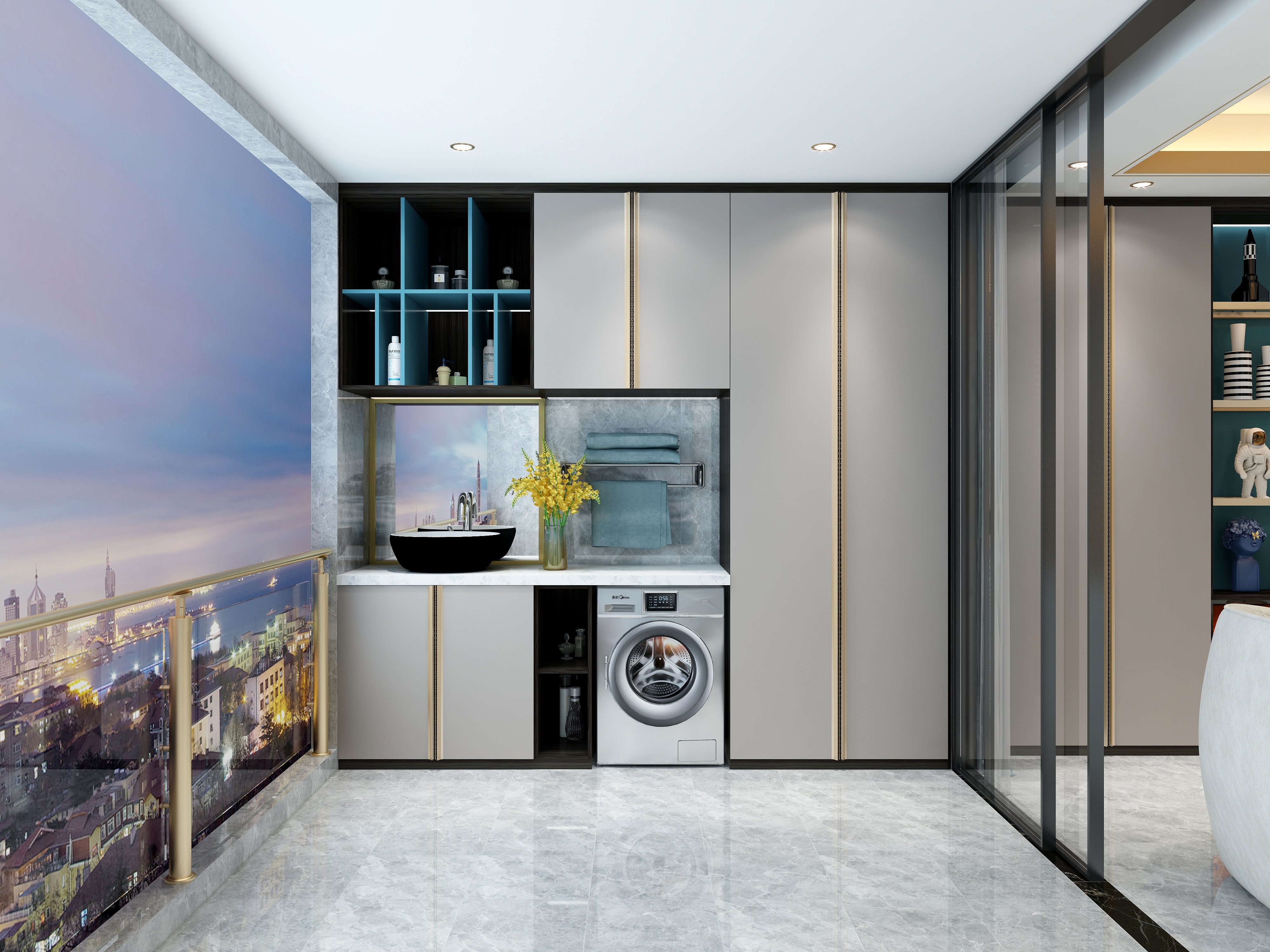 布凡设计的智慧门店系统-轻奢《星河万倾》装修效果图