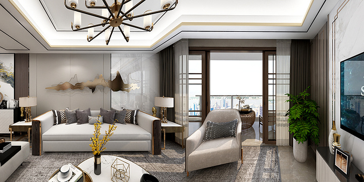 ZhANWmKm-B2户型-新中式-装修设计方案