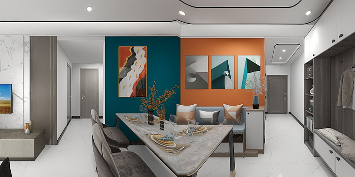 Linii-翡翠阳光C座05户型（方案三）-装修设计方案