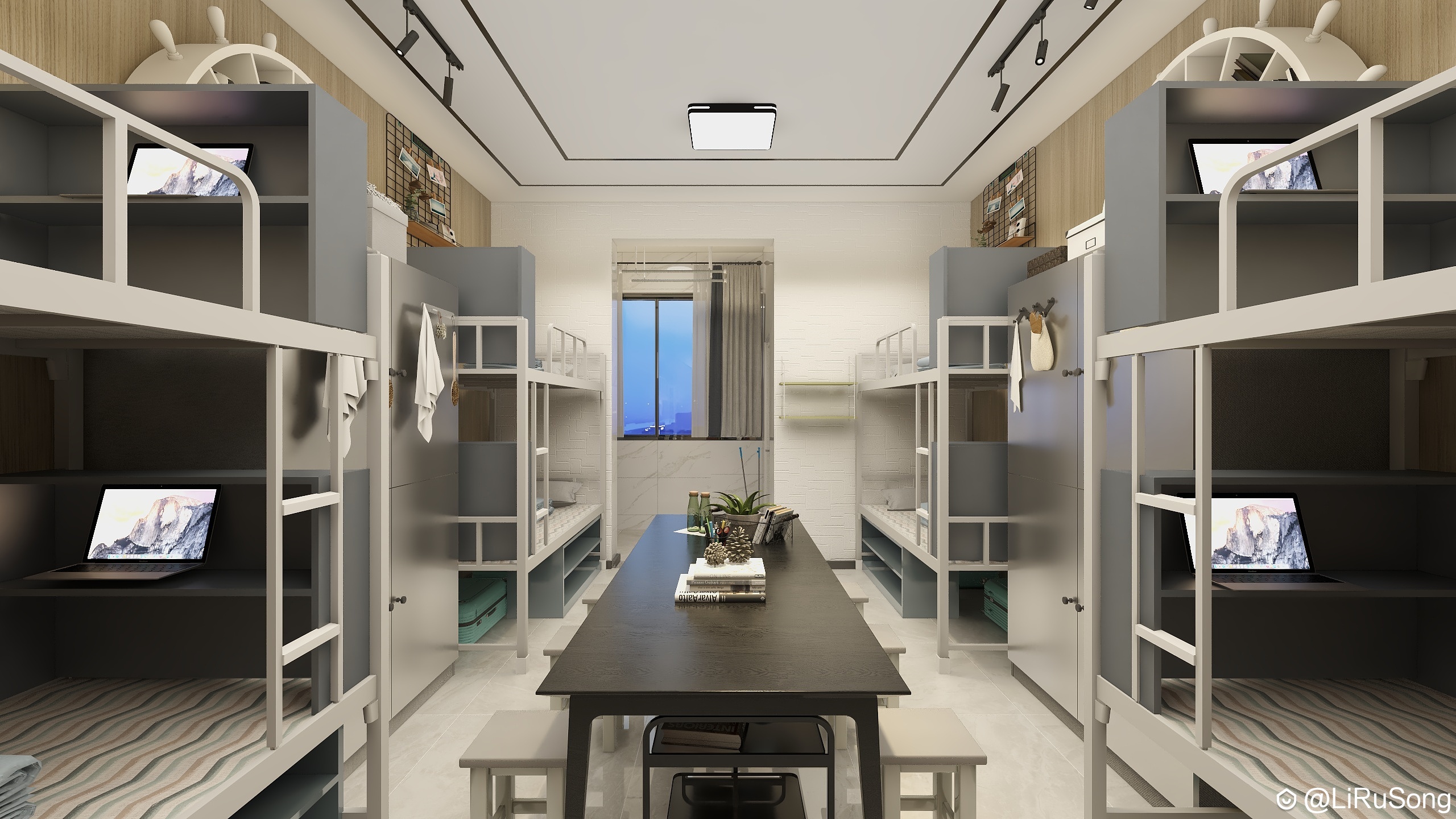 3D MAX 室内设计效果图——宿舍改造计划|空间|室内设计|蒸不熟的小笼包 - 原创作品 - 站酷 (ZCOOL)