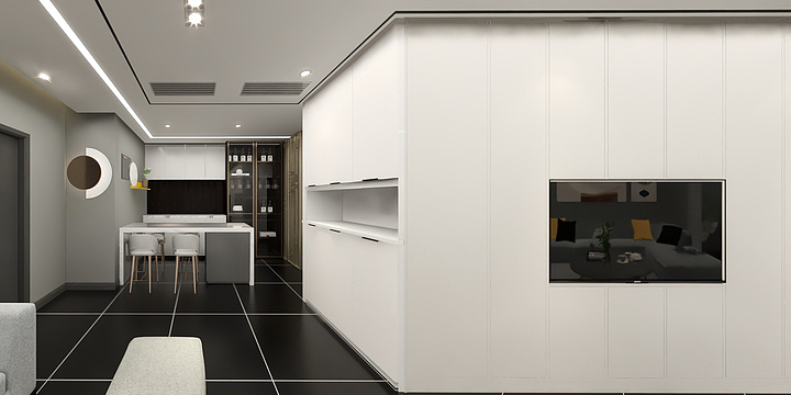 四之极设计-共产主义接班人极简黑白灰-装修设计方案