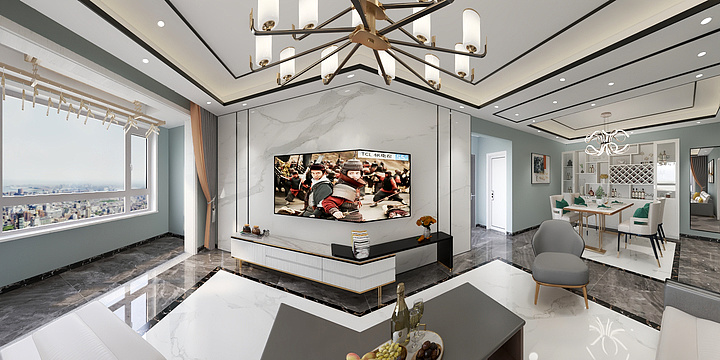 泰诺设计工作室周伟-圣山国际-装修设计方案