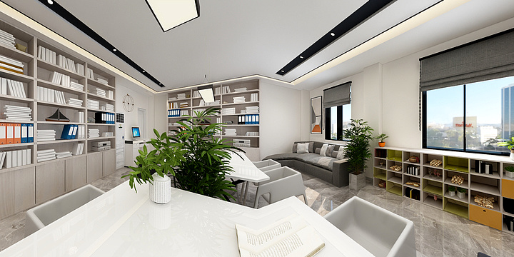 丁盼v-阅读室-现代风格-装修设计方案