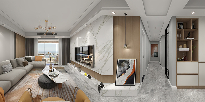 颜团子设计-澜岸效果图现代-装修设计方案