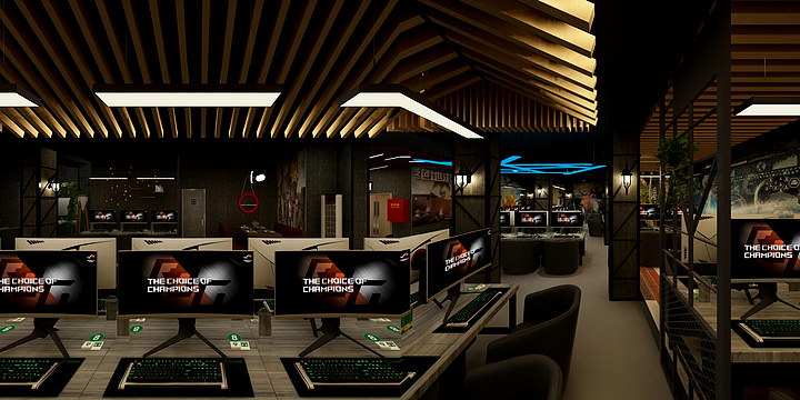 农工设计-朝阳新城网吧-装修设计方案