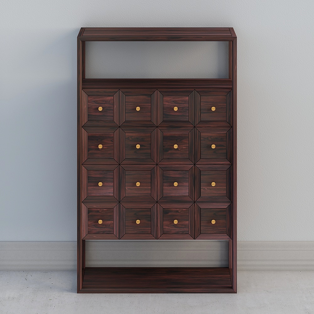 敲棋-矮茶柜3D模型