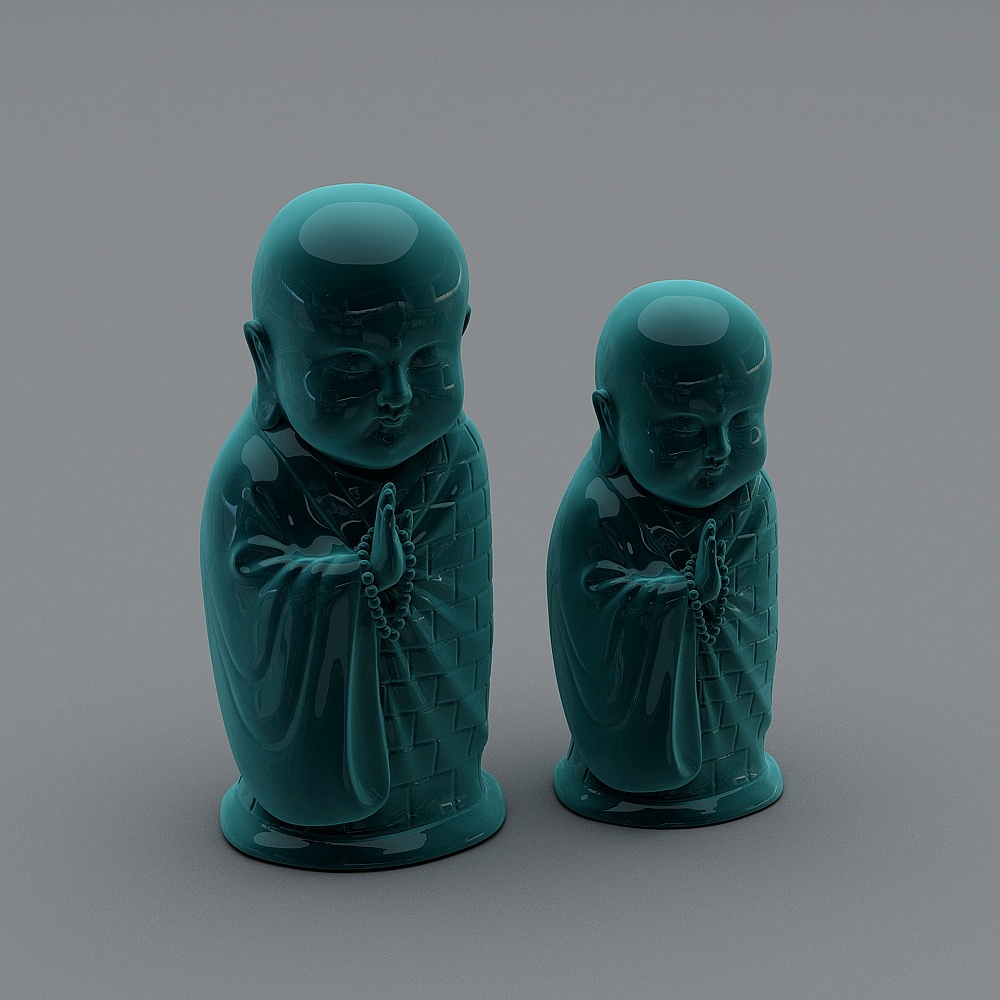 小和尚摆件13D模型