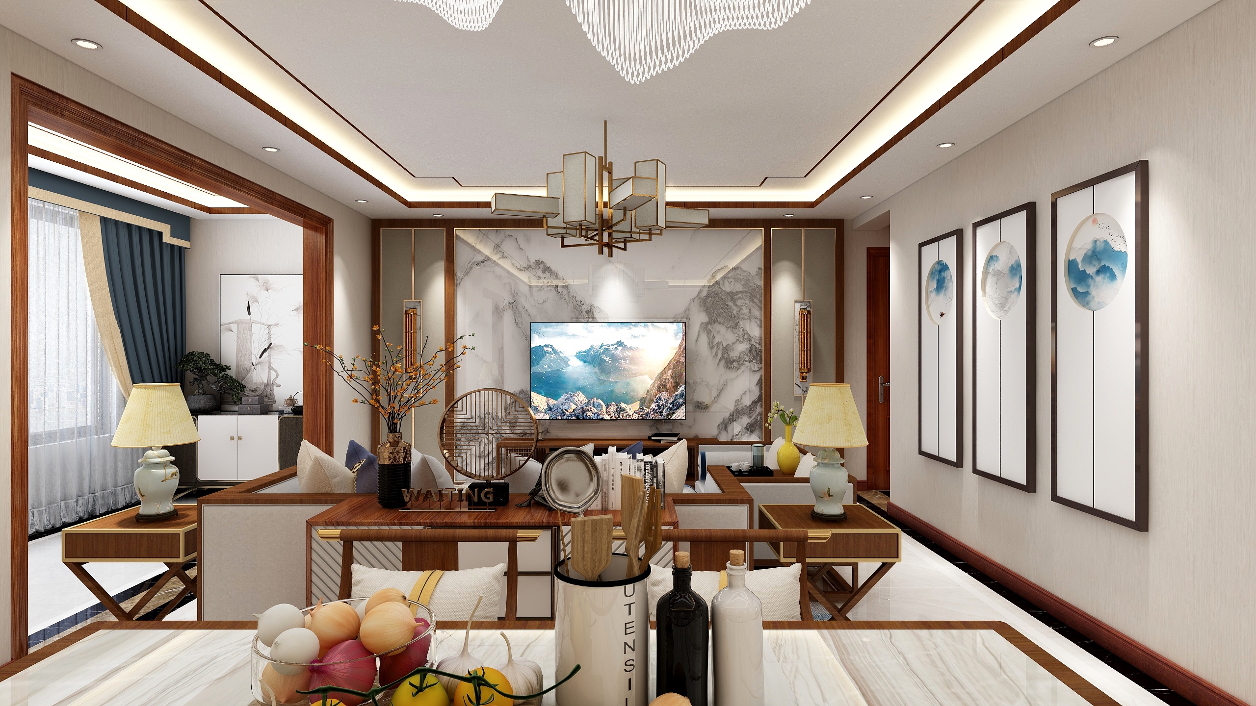 微风zzyA-首开国风润城 一楼中式风格-装修设计方案