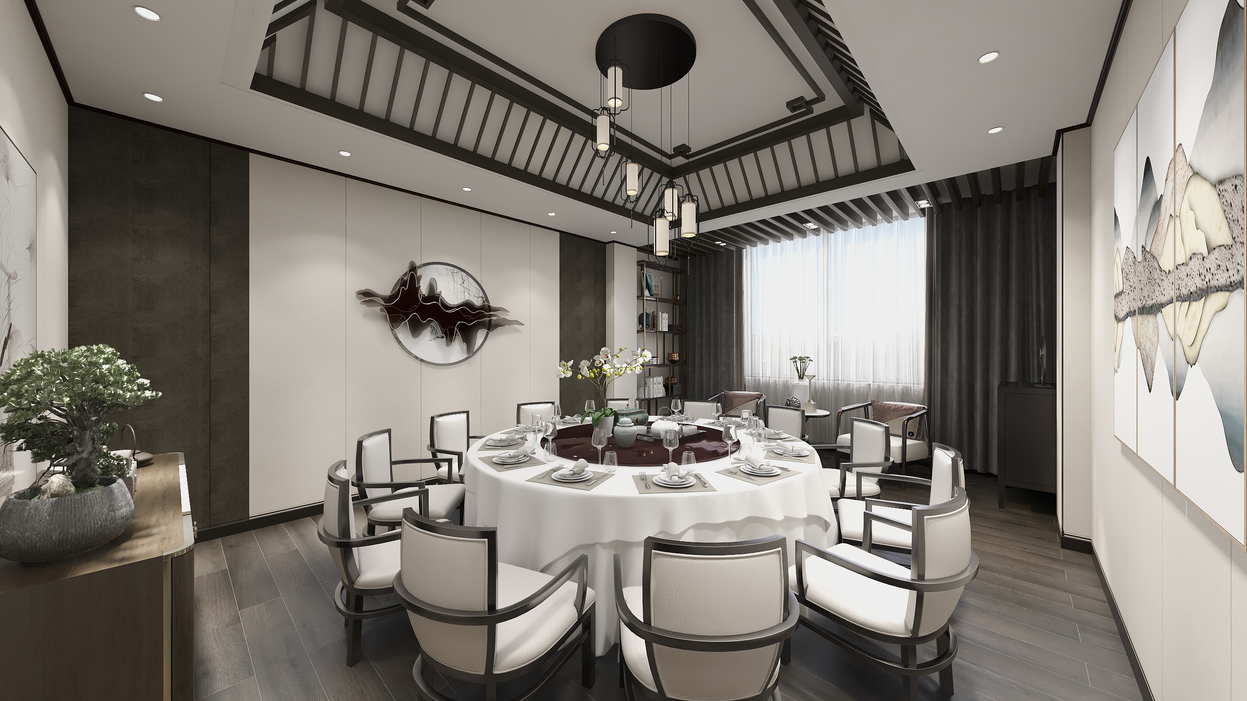 IDesig珏-汨罗合一府内部接待处-装修设计方案