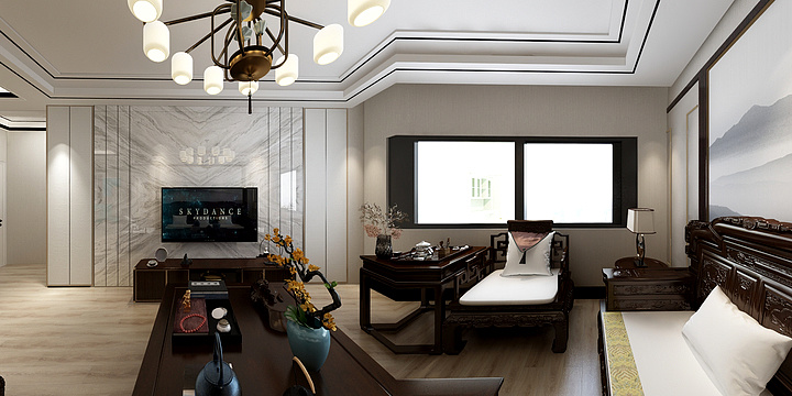 乾烽学馆-首席设计师-荣豪花园卓玛13-装修设计方案