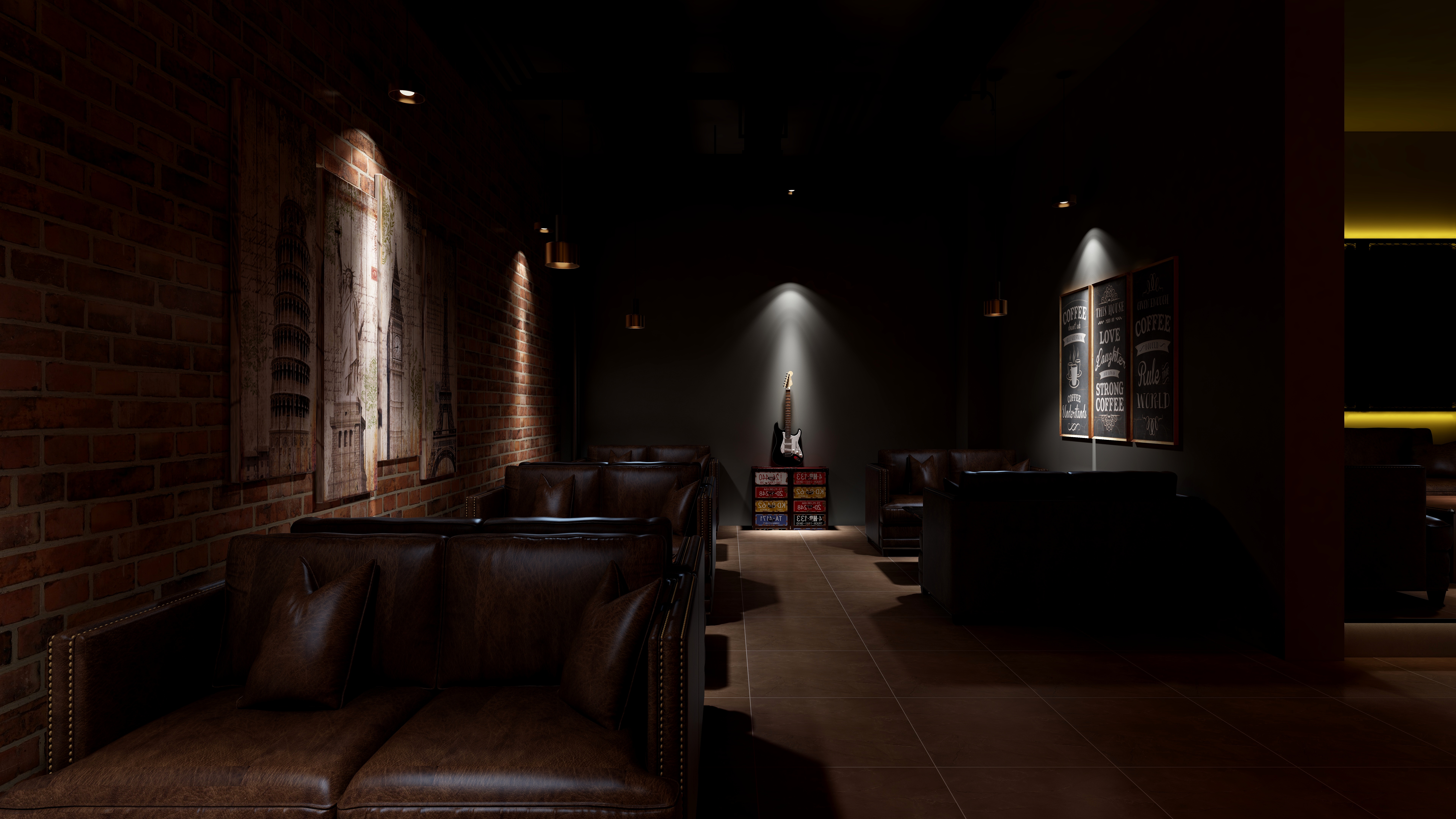 赵霖ZL-酒吧一层一楼演艺区装修效果图第2张