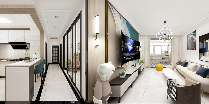 玉竹半夏-德信海德公园83.00㎡A2’3室2厅1卫1厨-副本-装修设计方案