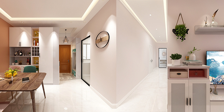 应许设计-德信海德公园83.00㎡A2’3室2厅1卫1厨-装修设计方案