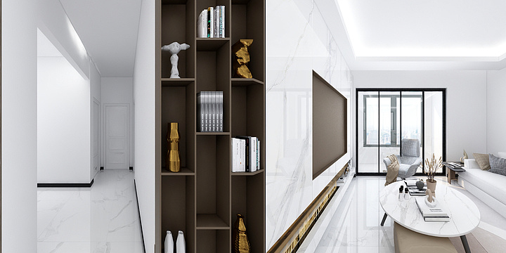 Sandm-杨小姐雅居——现代简约摩登风格-装修设计方案