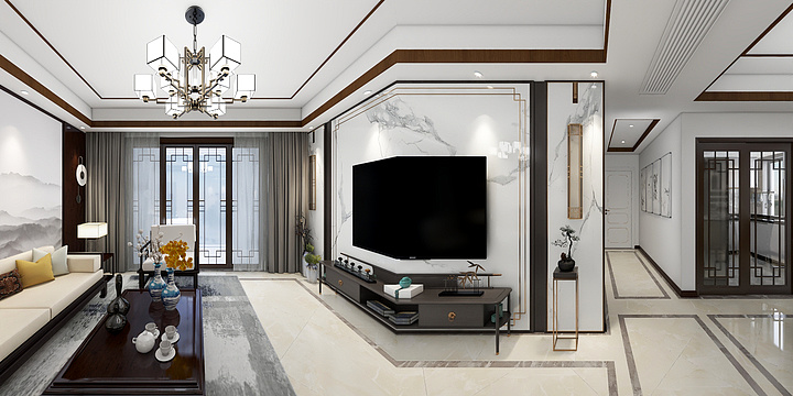 Tearmarks-江山如画2-1-1101游女士--水墨烟雨-装修设计方案