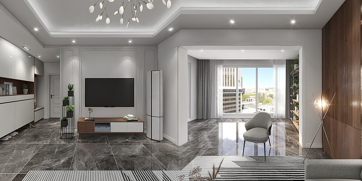 墨玉盛世众合装饰-豪庭南苑B1现代.dwg-装修设计方案