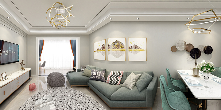 居上设计蒋源-花园城-5栋-轻奢-装修设计方案