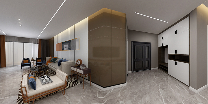 橙艺设计-豪园601-装修设计方案