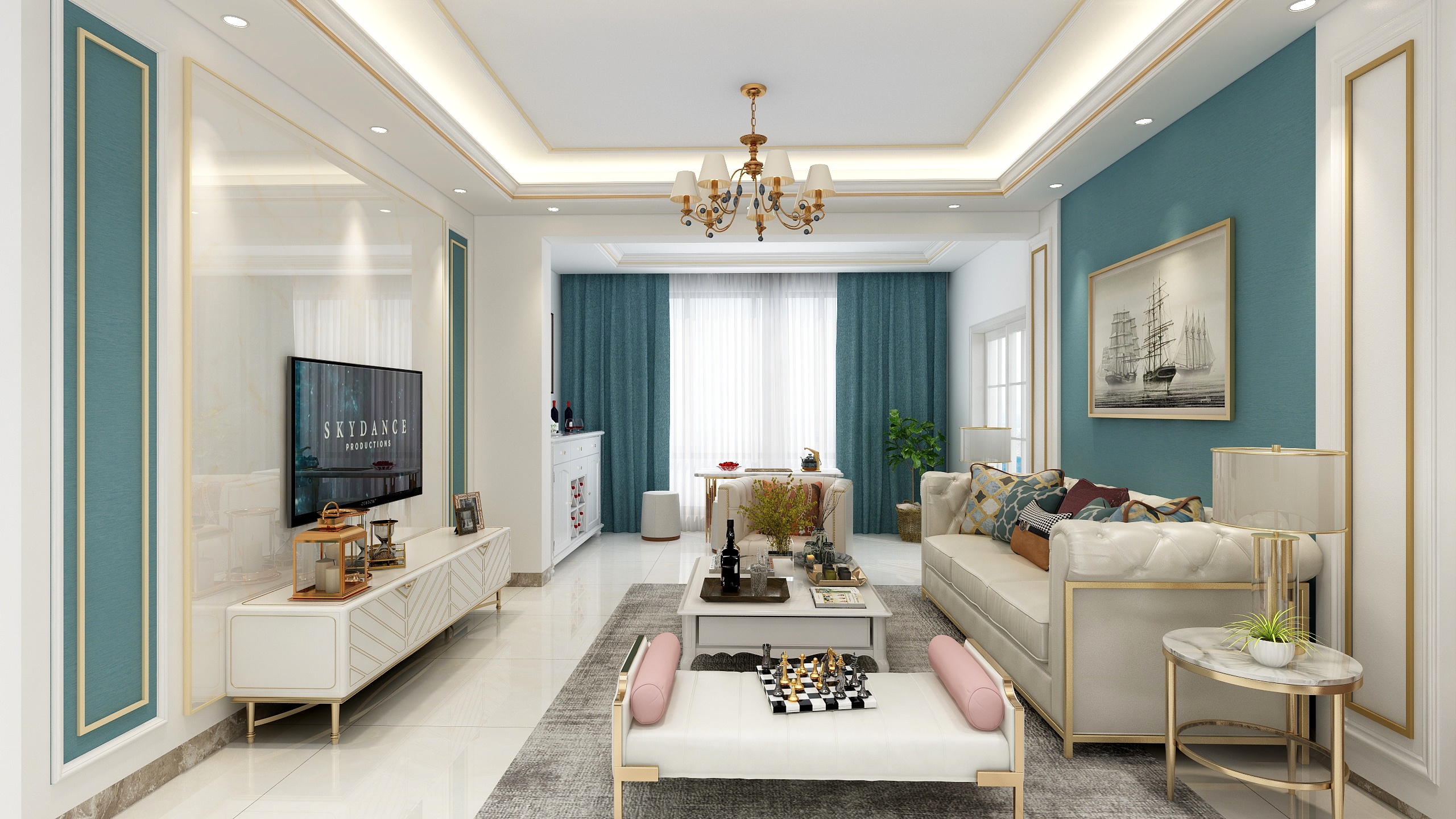 沼泽蓟-温泉小镇9-201简欧轻奢-装修设计方案