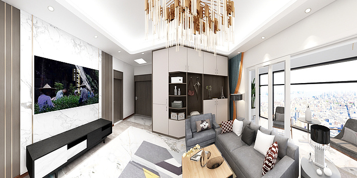 线膛CWYJ-瑞和园89.50㎡B户型3室2厅1卫-装修设计方案