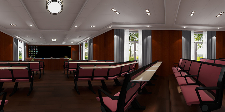 名典木饰面蜂窝板-龙源口多媒体教室-装修设计方案