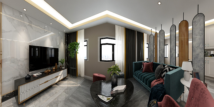 拾贝设计阿丹-瑞和园89.50㎡B户型3室2厅1卫-装修设计方案