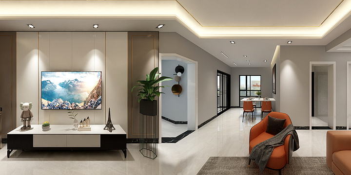 a冷先生DESIGN-缤纷广场119户型-装修设计方案