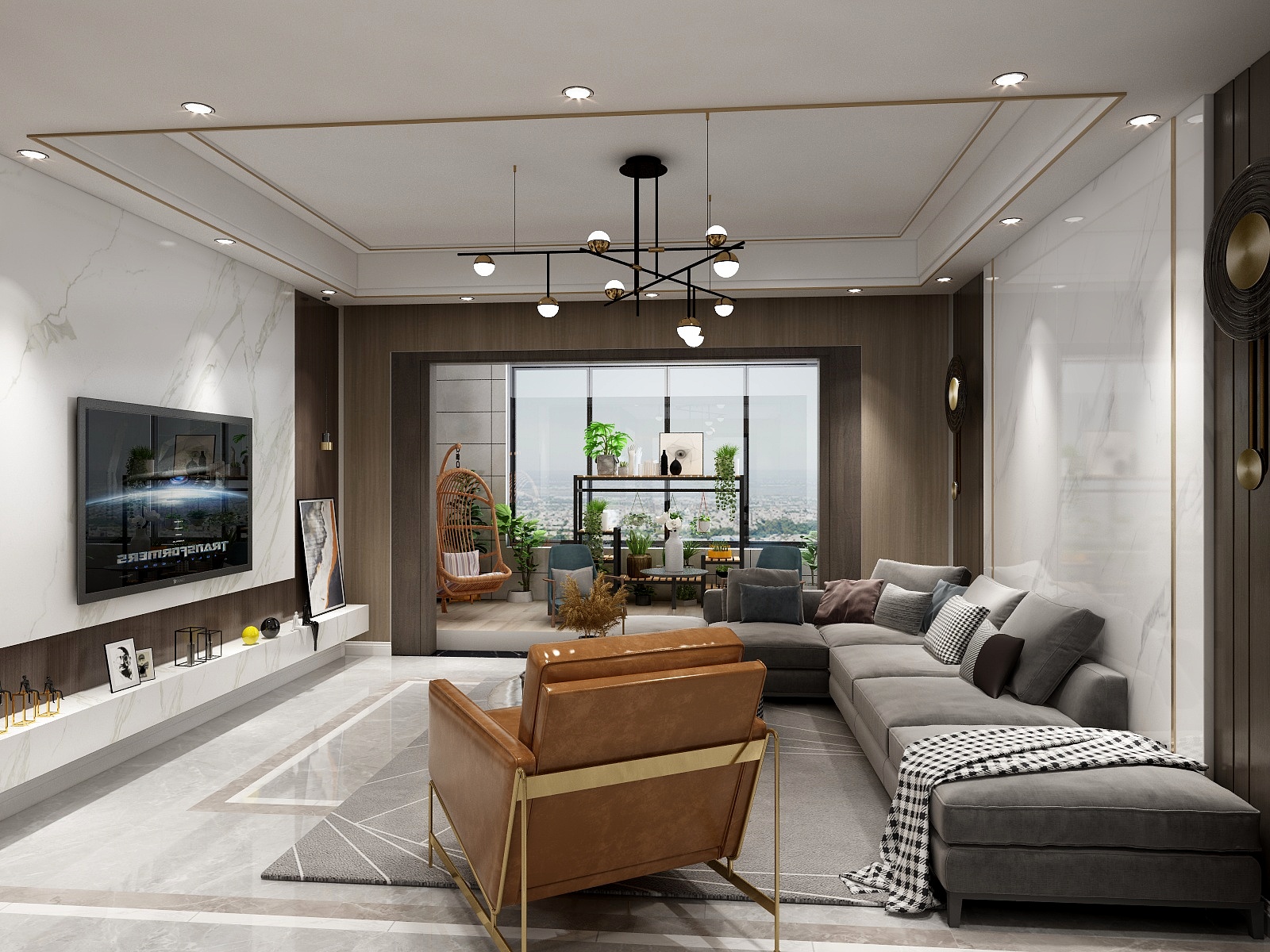 那蓝真天-星河湾1#1单元1101-新中式-副本-装修设计方案