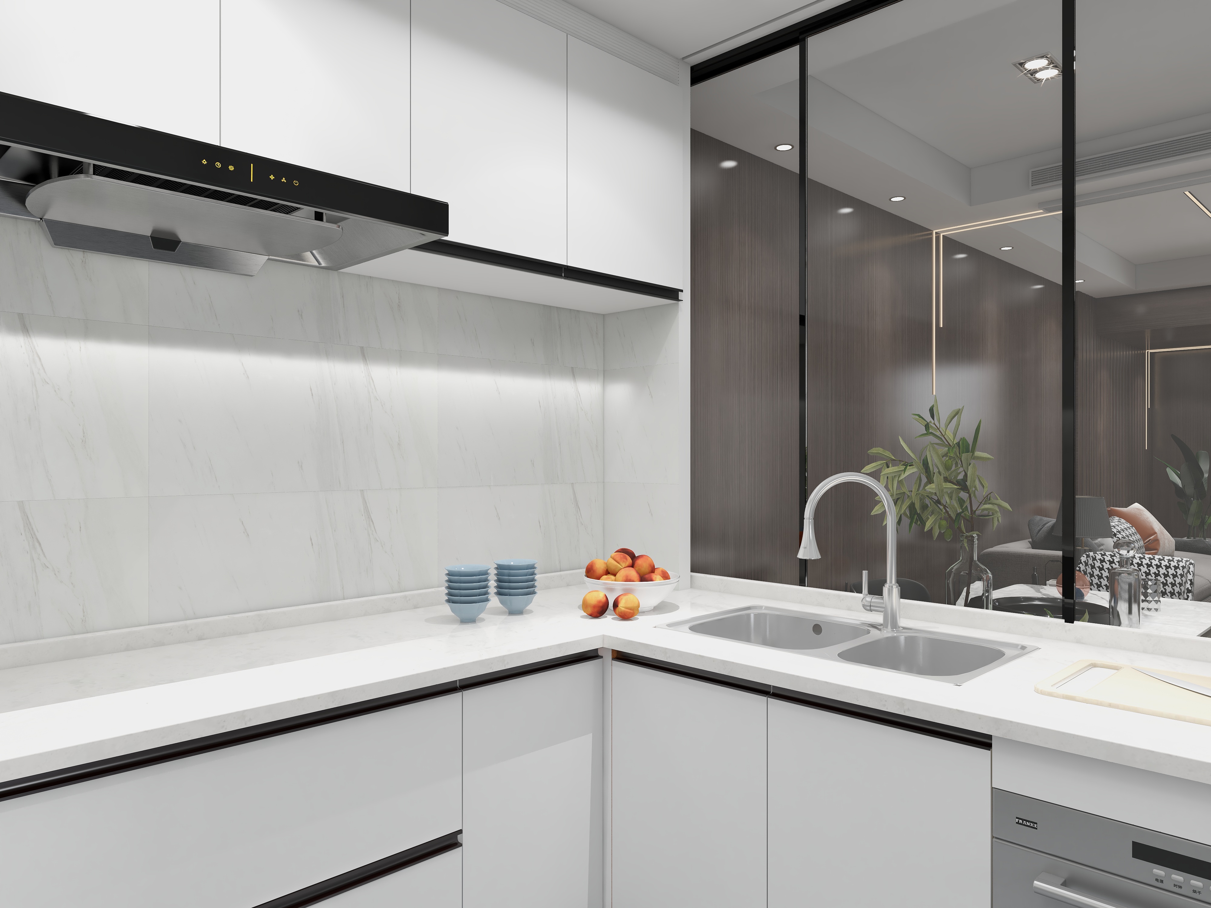 艺雅丽-102平现代暗色 装修效果图