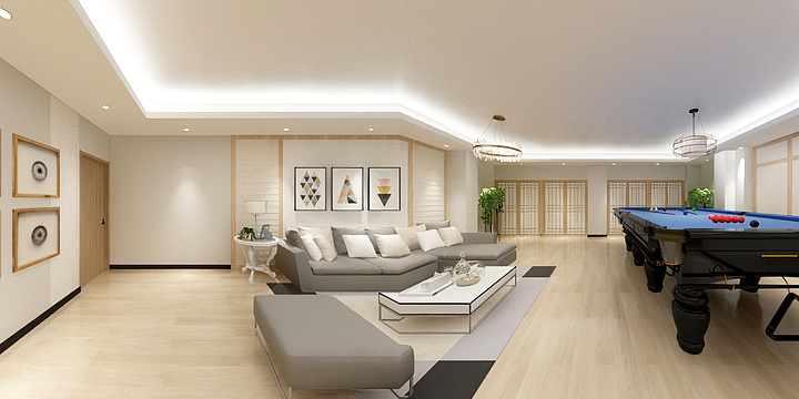 深圳市瑞庭装饰设计工程有限公司-日式民宿别墅一层-副本-装修设计方案