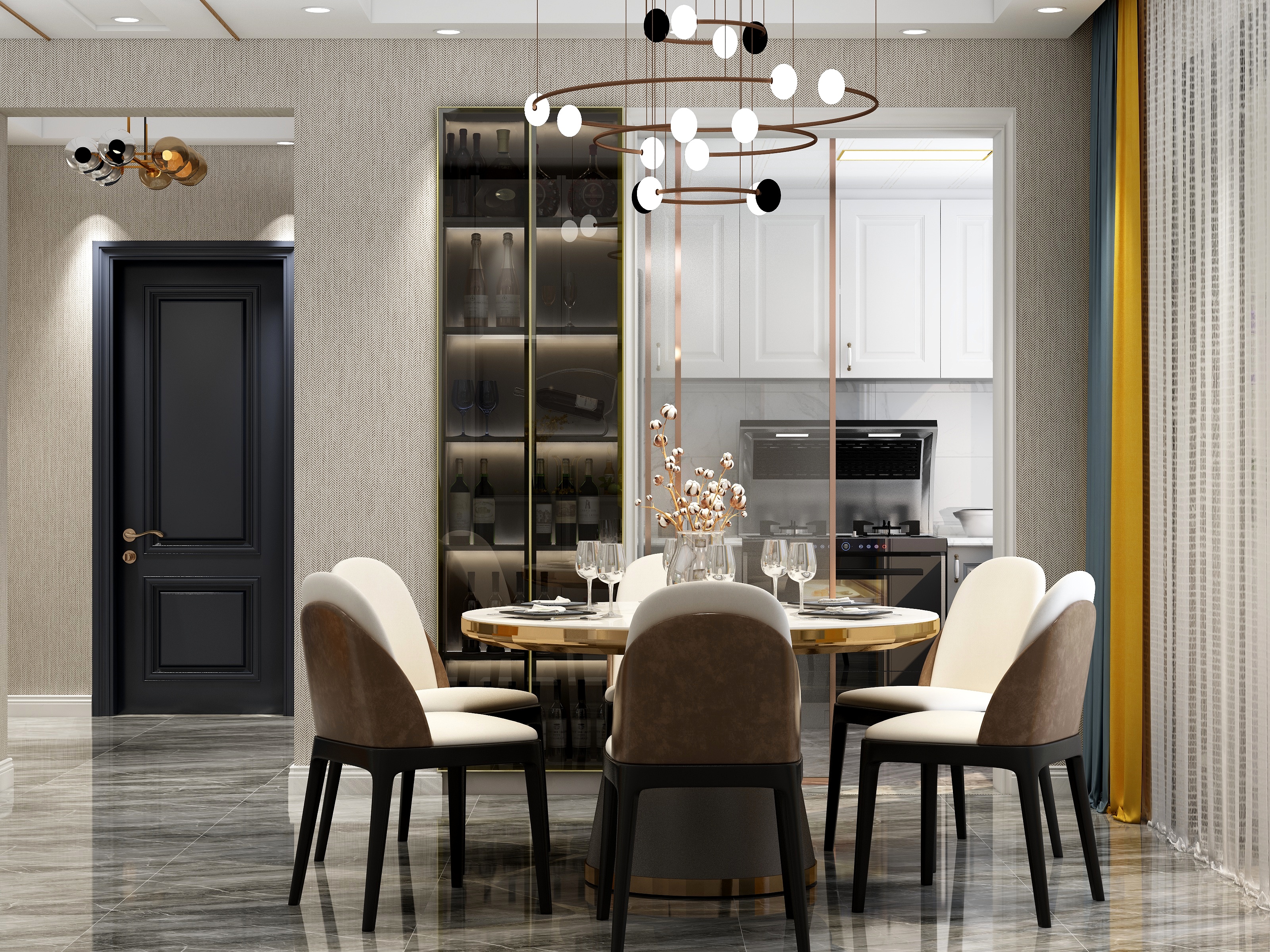 黎焱-现代轻奢-《灵动》装修效果图