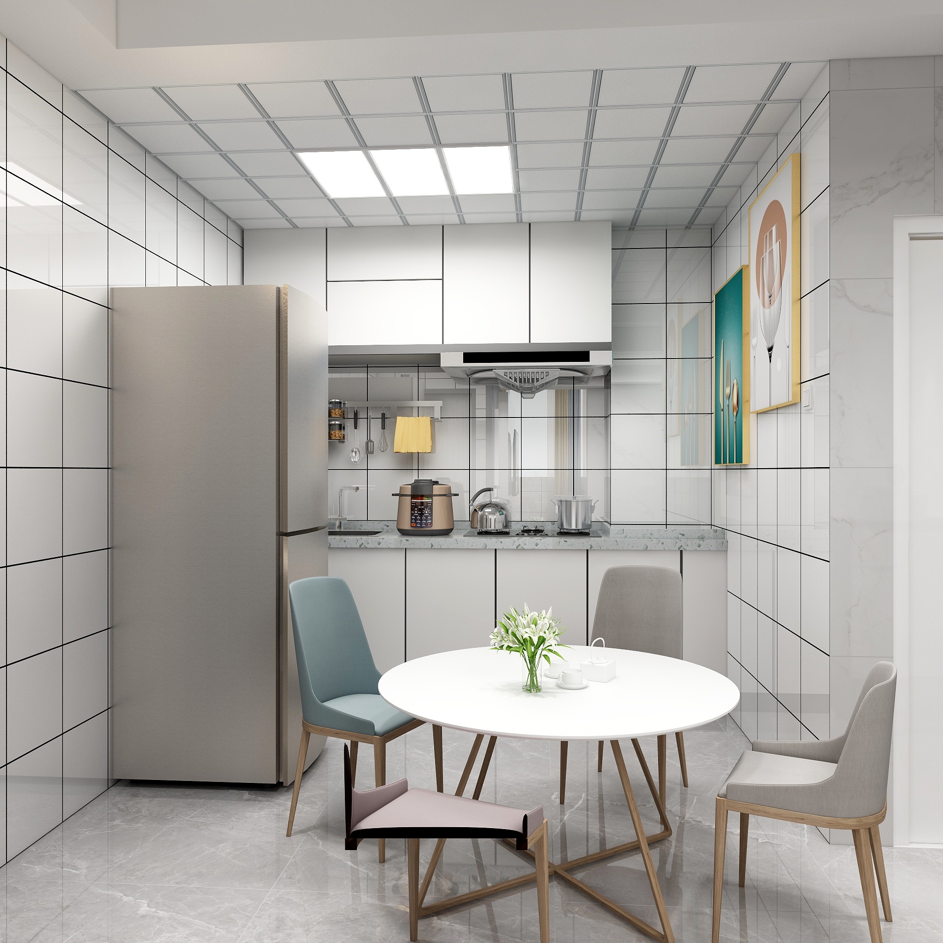 技术与艺术-学府嘉苑（贴墙布）两室两厅一厨一卫一阳台-装修设计方案