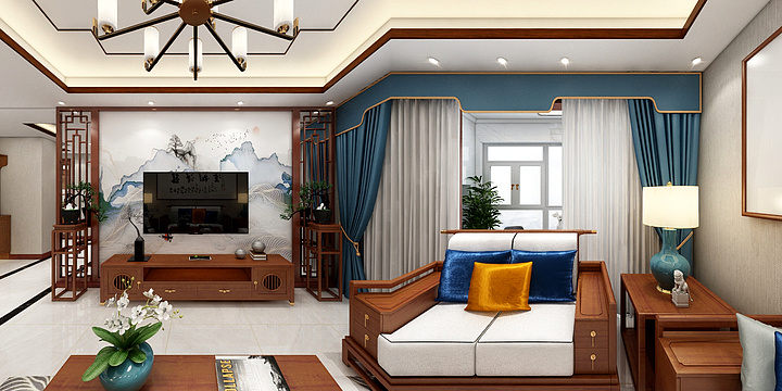刘柄岑-天润城902中式-装修设计方案