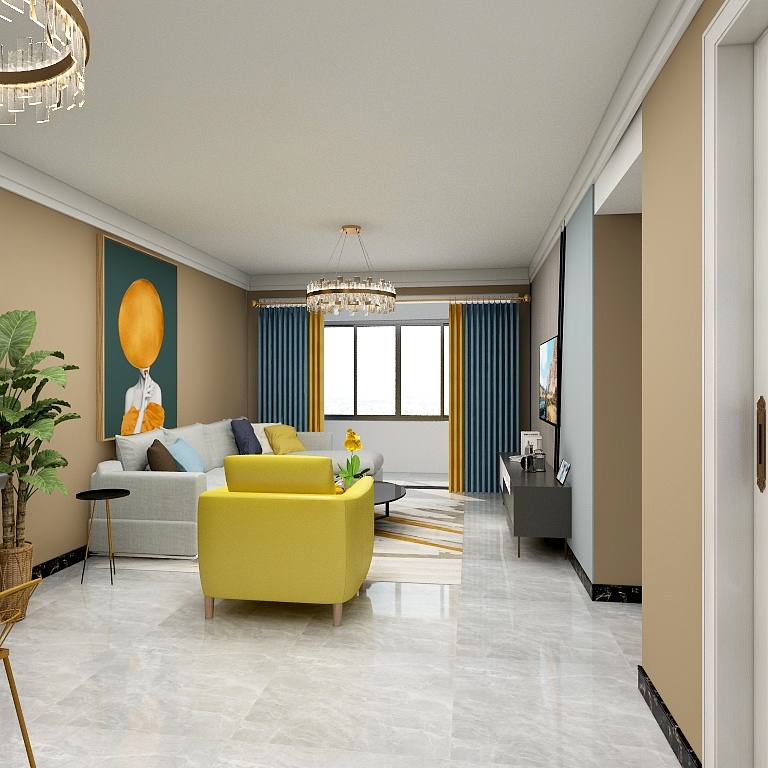 努力000-苑娟山水泉城尚城117实测-装修设计方案