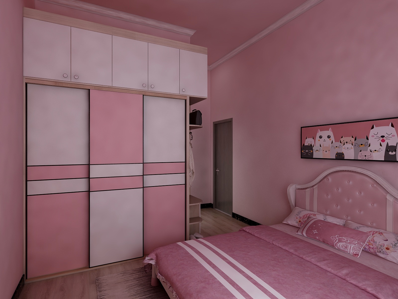 设计师姚qrmU-鸡头角二楼女儿粉色-装修设计方案