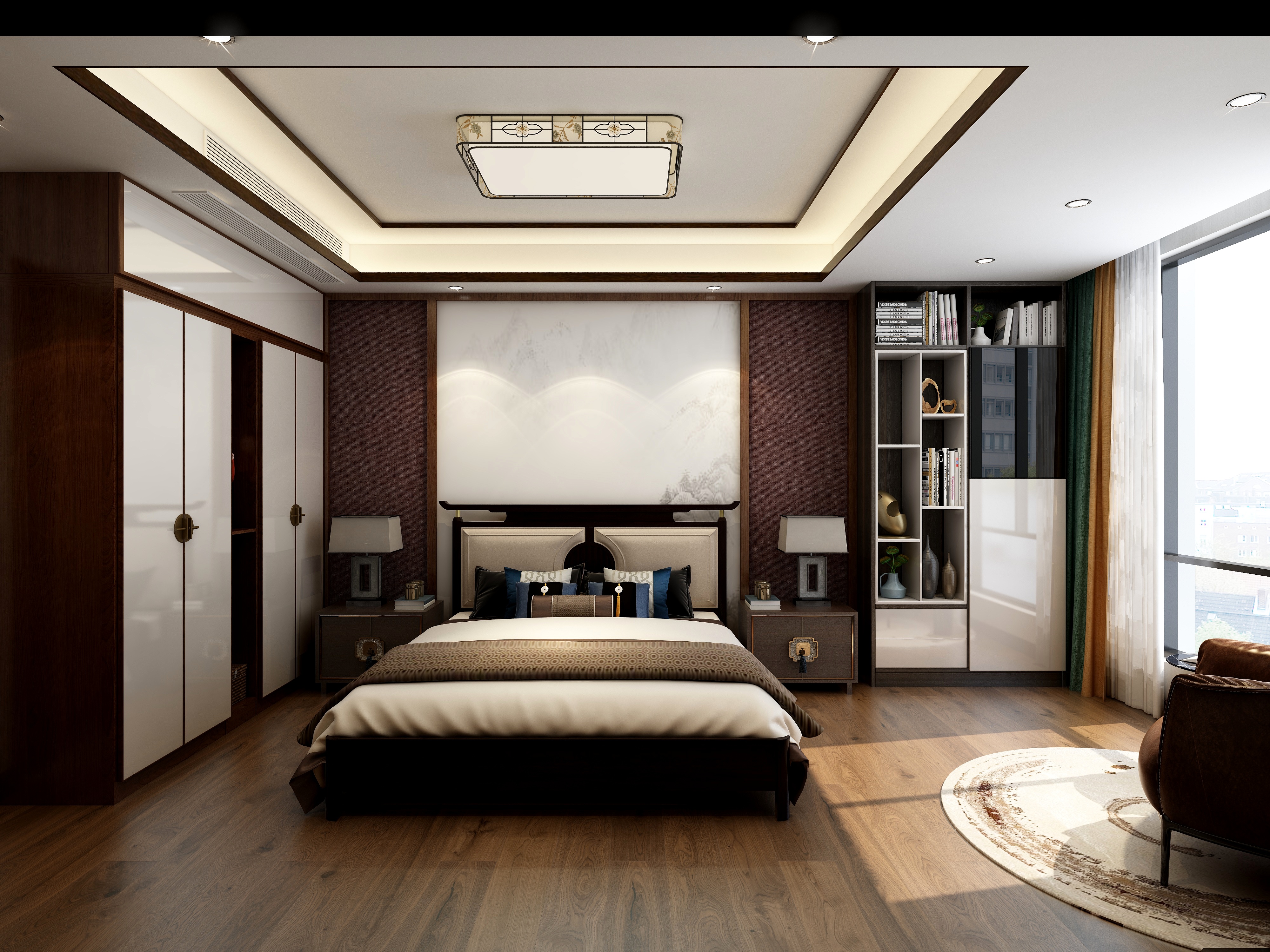 湛智华-新中式复式359平装修效果图