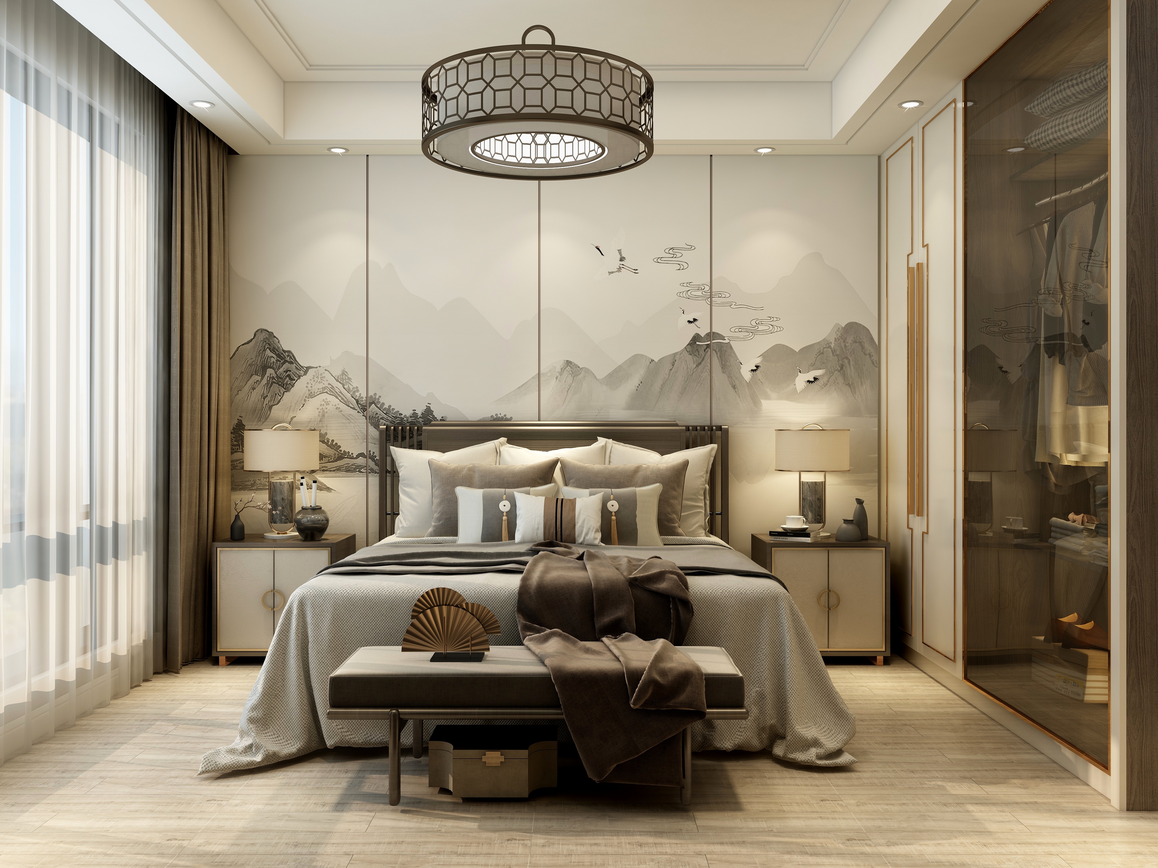 庄育霖-新中式-嘉兴海盐春江天越装修效果图