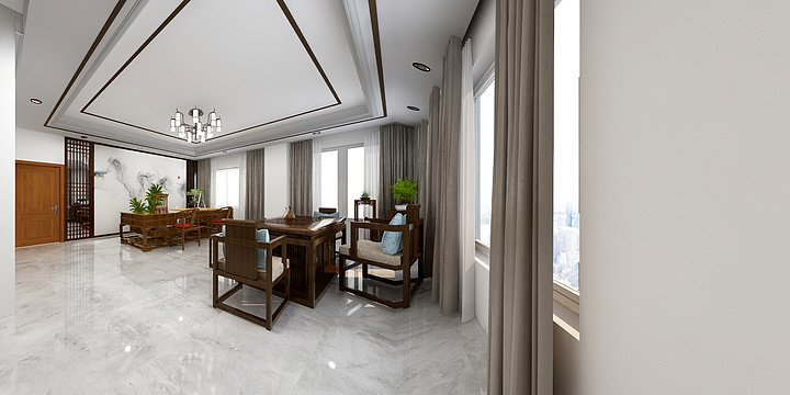 杨建伟VIP1-毛总平面布置图-装修设计方案