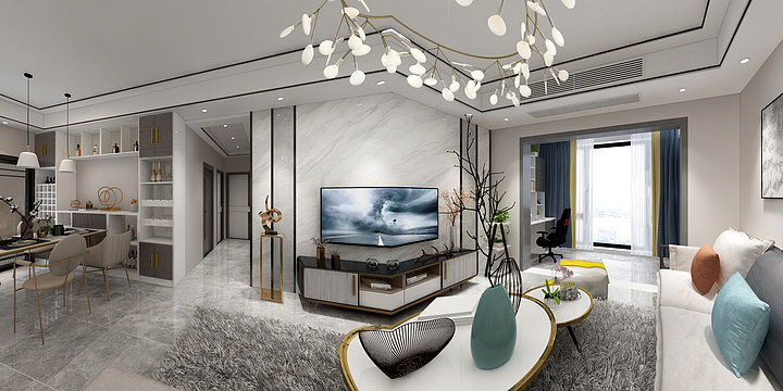 鸿图饰家室内设计-老张-西城御府15-22-2参考效果-装修设计方案