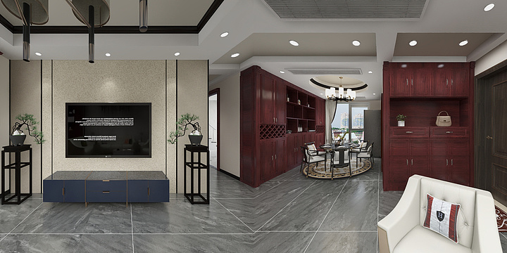 优乐居设计-东阙19-802新中式11.1-装修设计方案